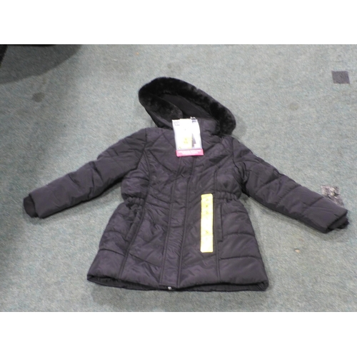 3288 - Five kid's black hooded coats - size small * This lot is subject to VAT