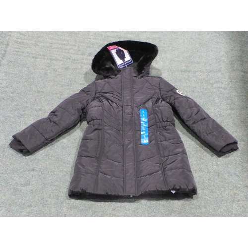 3289 - Five kid's black hooded coats - size small * This lot is subject to VAT