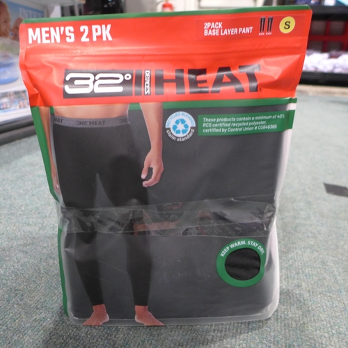 3297 - Five men's two-packs of 32 Degrees heat-base layer pants - size S * This lot is subject to VAT