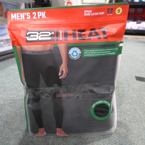 3298 - Five men's two-packs of 32 Degrees heat-base layer pants - size S * This lot is subject to VAT