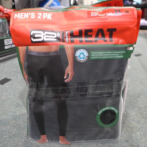 3307 - Five men's two-packs of 32 Degrees heat-base layer pants - size M * This lot is subject to VAT