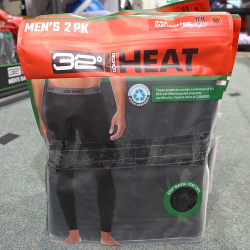 3310 - Five men's two-packs of 32 Degrees heat-base layer pants - size M * This lot is subject to VAT