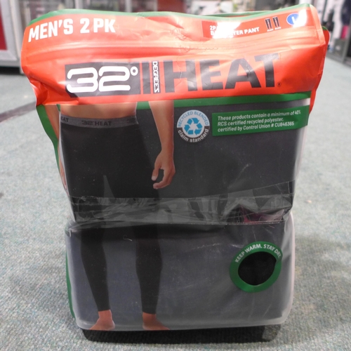 3320 - Five men's two-packs of 32 Degrees heat-base layer pants - size L  * This lot is subject to VAT