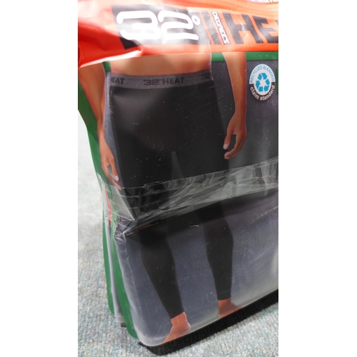 3321 - Five men's two-packs of 32 Degrees heat-base layer pants - size L  * This lot is subject to VAT