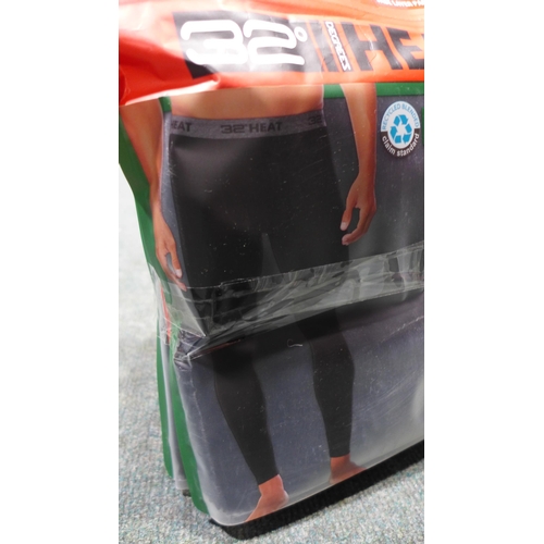 3323 - Five men's two-packs of 32 Degrees heat-base layer pants - size L  * This lot is subject to VAT