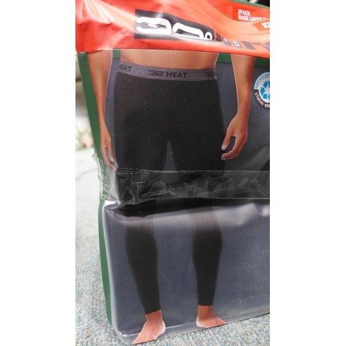 3333 - Five men's two-packs of 32 Degrees heat-base layer pants - size XL * This lot is subject to VAT