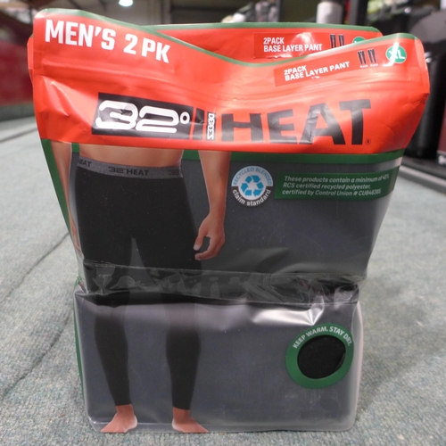 3335 - Five men's two-packs of 32 Degrees heat-base layer pants - size XL * This lot is subject to VAT