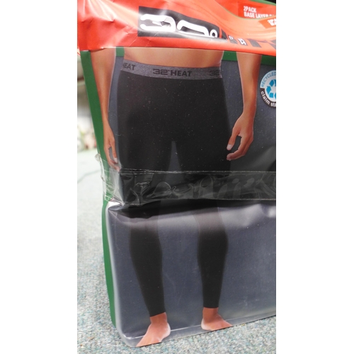 3335 - Five men's two-packs of 32 Degrees heat-base layer pants - size XL * This lot is subject to VAT