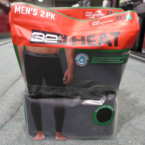 3336 - Five men's two-packs of 32 Degrees heat-base layer pants - size XL * This lot is subject to VAT