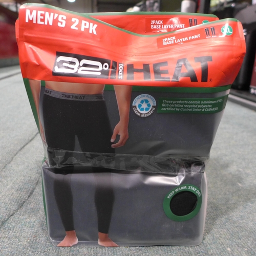 3337 - Five men's two-packs of 32 Degrees heat-base layer pants - size XL * This lot is subject to VAT