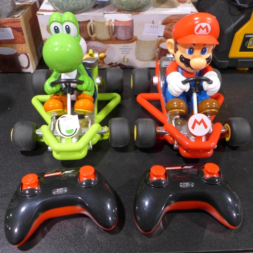 3373 - Mario Kart R/C Racing Set - Mario and Yoshi (312-239) * This lot is subject to VAT