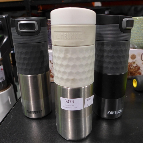 3374 - Kambukka Hot/Cold Etna Travel Mugs (312-284) * This lot is subject to VAT