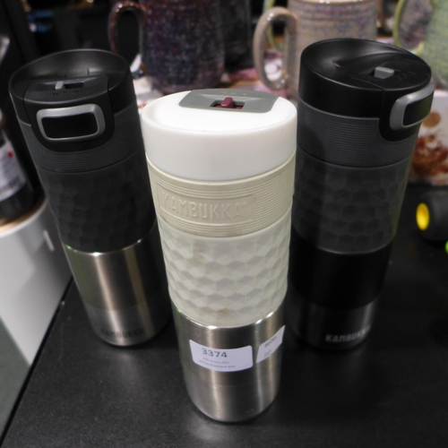 3374 - Kambukka Hot/Cold Etna Travel Mugs (312-284) * This lot is subject to VAT