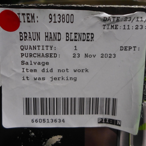 3385 - Braun Hand Blender (model:- MQ9138XI) (312-274) * This lot is subject to VAT