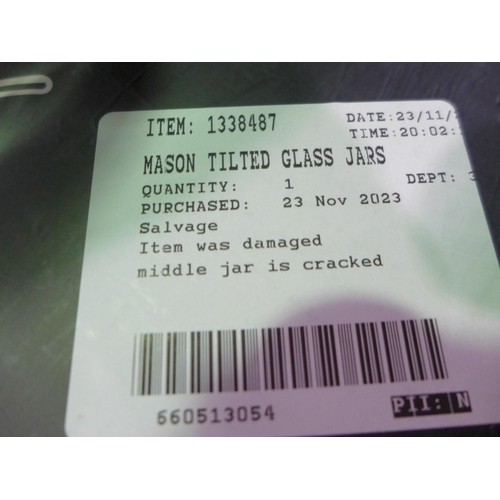 3395 - Mason Tilted Glass Jars (312-219) * This lot is subject to VAT