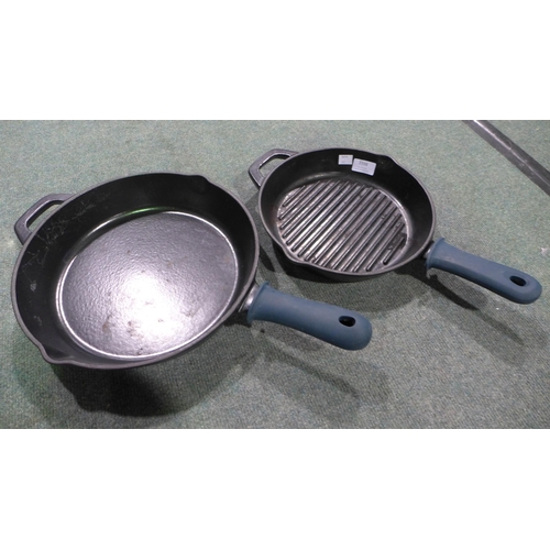 3398 - Tramontina Cast Iron Grill & Skillet (312-206) * This lot is subject to VAT