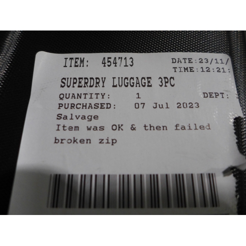 3412 - Superdry Luggage Set, original RRP £154.99 + VAT (312-240) * This lot is subject to VAT