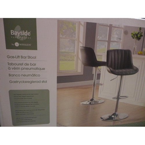 3425 - Bayside Grey Gas-Lift Bar Stool (312-257) * This lot is subject to VAT