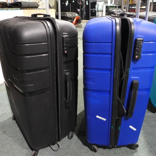 3426 - 2 American Tourister Jetdriver Large 79cm 4 Wheel Spinner Hardside Cases - Damaged Zip (312-192,193)... 