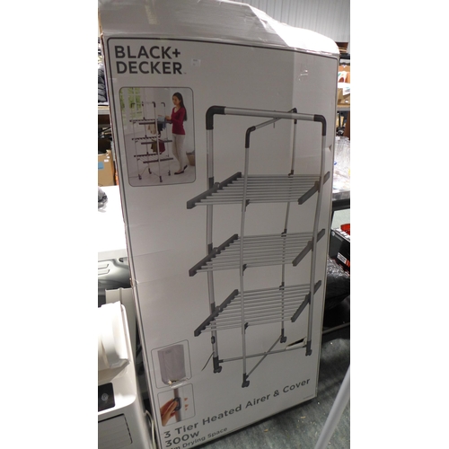 3436 - Black and Decker 3 tier heated airer (312-814)  * This lot is subject to vat