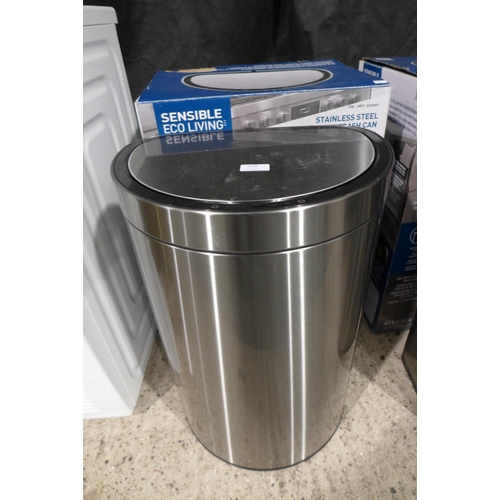 3445 - 47ltr Stainless Steel Semi-Round Eko Bin (312-323) * This lot is subject to VAT