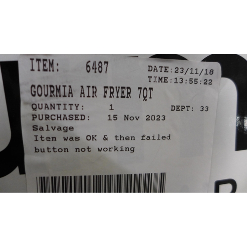 3452 - Gourmia Air Fryer (7QT) (312-49) * This lot is subject to VAT