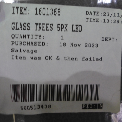 3473 - 2 sets LED Glass Trees (312-178,283) * This lot is subject to VAT