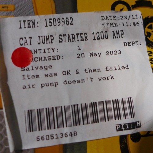 3476 - CAT 1200 Amp Jump Starter (model:- CJ1000DXT) (312-319) * This lot is subject to VAT