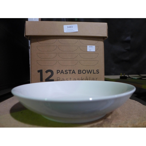 3483 - E/D Pasta Bowls (20cm) (312-337) * This lot is subject to VAT