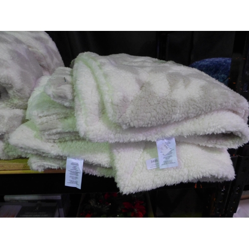 3486 - Two Reversible Sherpa Throws (60cm x 70cm) (312-340) * This lot is subject to VAT