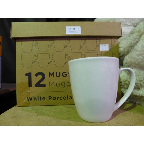 3488 - E/D White Mug Pack (12oz) (312-336) * This lot is subject to VAT