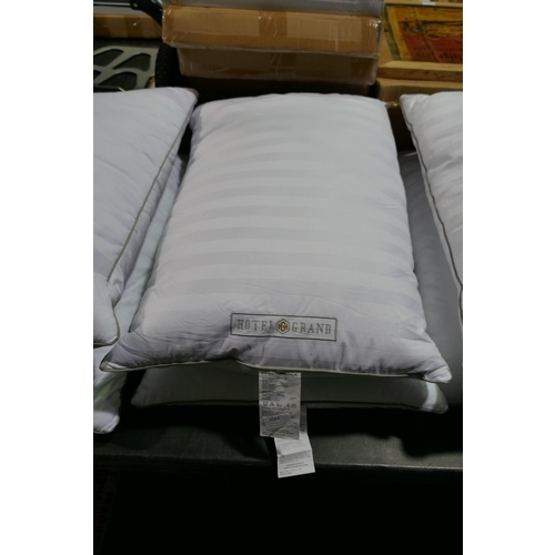 3044 - Two Hotel Grand Down Roll Jumbo Pillows (312-170) * This lot is subject to VAT