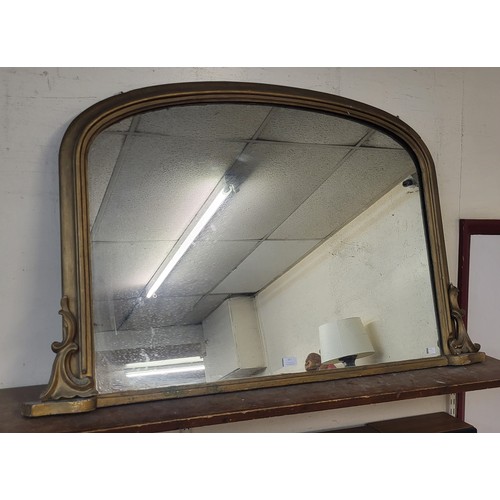 297 - A Victorian giltwood overmantel mirror