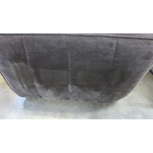 1341 - A coffee bean velvet two seater sofa