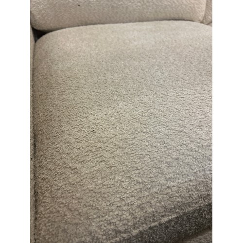 1395 - A cream Teddy bear fabric upholstered 2.5 seater sofa £1599