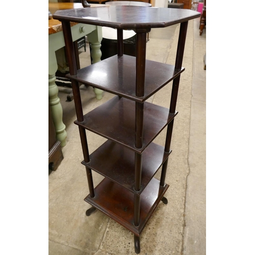 89 - An Edward VII mahogany five tier etagere