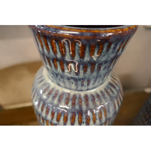 1322 - A large handcrafted fluted vase H43cms (2061013)   *