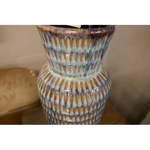 1323 - A large handcrafted fluted vase H43cms (2061013)   *