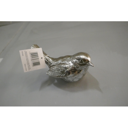 1419 - A pair of Bird wall decorative hooks in silver (369846019)