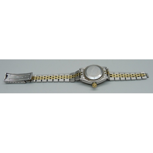 1000 - A lady's bi-metal Rolex Oyster Perpetual Date wristwatch, case back personalised, 'Elizabeth'