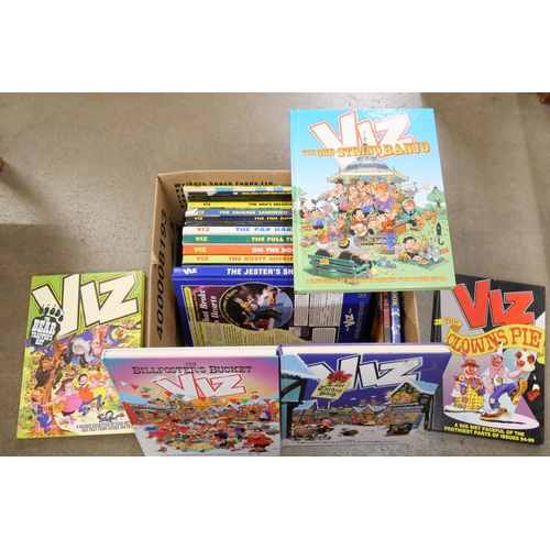 1051 - A box of Viz annuals and Christmas Specials, 18 in total **PLEASE NOTE THIS LOT IS NOT ELIGIBLE FOR ... 