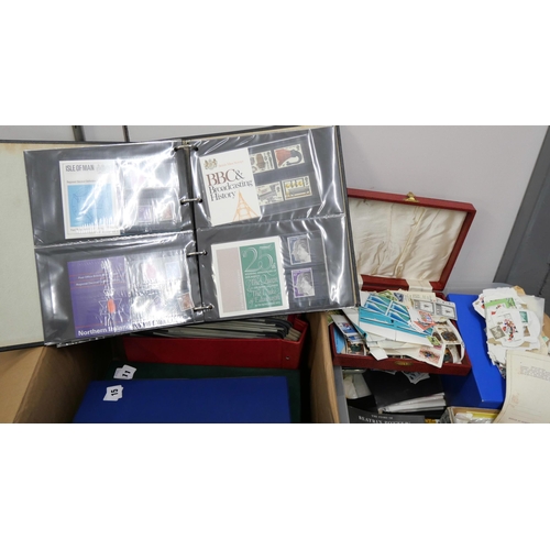 1071 - Two boxes of stamps, mainly first day covers, some signed (RNLI), early-mid 1970s, including Jersey,... 