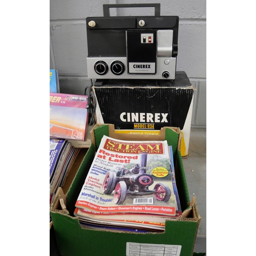 1079 - A Cinerex 8mm projector, RAF publications, an Airfix model, annuals, games, etc. **PLEASE NOTE THIS ... 