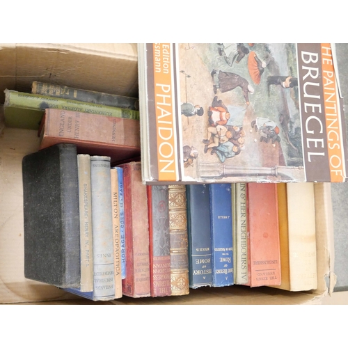 1095 - Two boxes of late 19th/early 20th Century books, History/Art/Literature and some later Royalty books... 