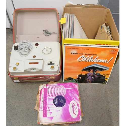 1096 - A Ferguson record player and a collection of records **PLEASE NOTE THIS LOT IS NOT ELIGIBLE FOR POST... 