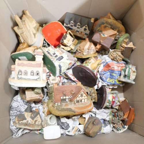 1110 - A box of miniature houses/cottages models **PLEASE NOTE THIS LOT IS NOT ELIGIBLE FOR POSTING AND PAC... 