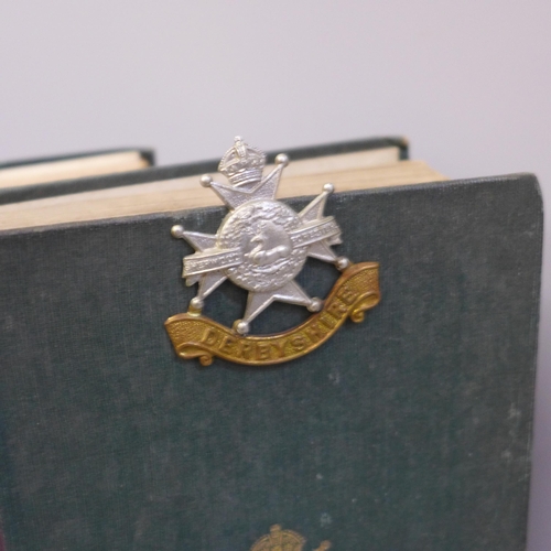 637 - Two volumes, The Sherwood Foresters Regimental Annual, 1926 and 1927, and a collection of twelve Yeo... 