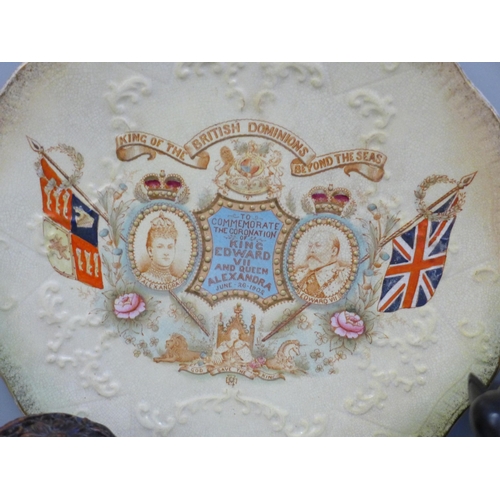 671 - Two Royalty commemorative plates; Queen Victoria 60 Years Reign and King Edward VII and Queen Alexan... 