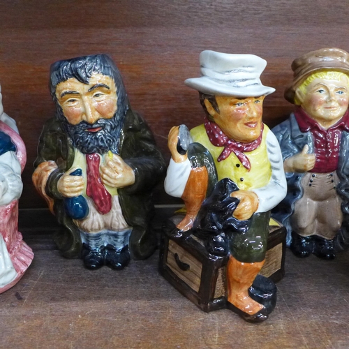 682 - A collection of ten Roy Kirkham Toby jugs, Charles Dickens characters, and one other Leonardo Collec... 