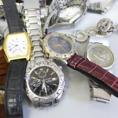 691 - Assorted lady's and gentleman's wristwatches including Tissot, Rotary, Emporio Armani, etc.